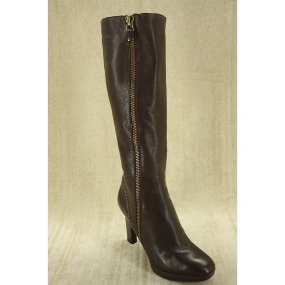 Via Spiga Tenley High Heel Side Zip Platform Riding Boots Size 9.5 New $398 - Picture 1 of 10